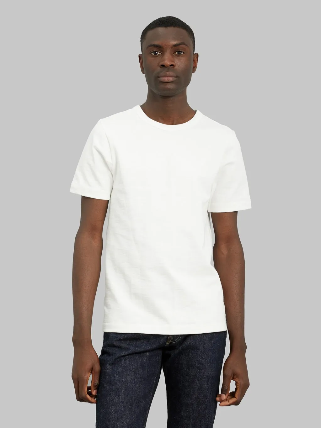 Merz b. Schwanen 2S14 Super Heavyweight 13.4oz Crewneck Loopwheeled Relaxed Fit T-Shirt White