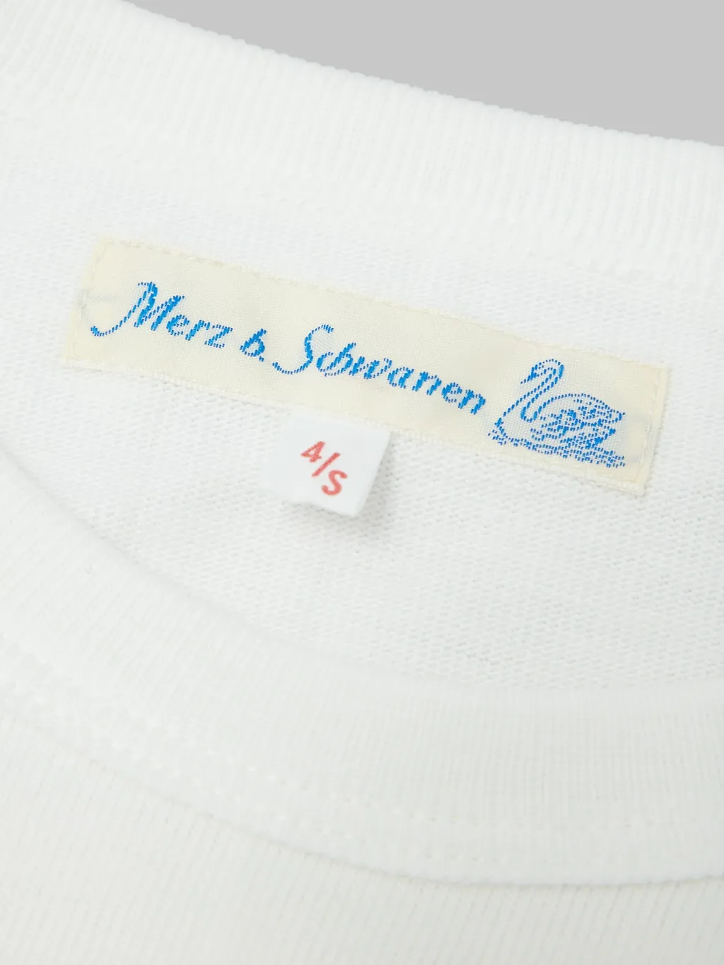 Merz b. Schwanen 2S14 Super Heavyweight 13.4oz Crewneck Loopwheeled Relaxed Fit T-Shirt White