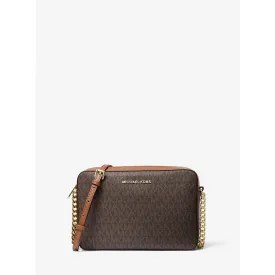 Michael Kors Ew Crossbody In Monogram Brown