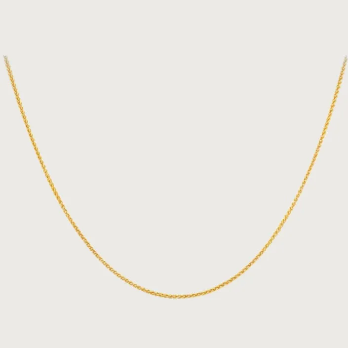 Mini Spiga 9K Gold Chain Necklace