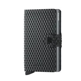 Mini Wallet Cubic, Black/Titanium