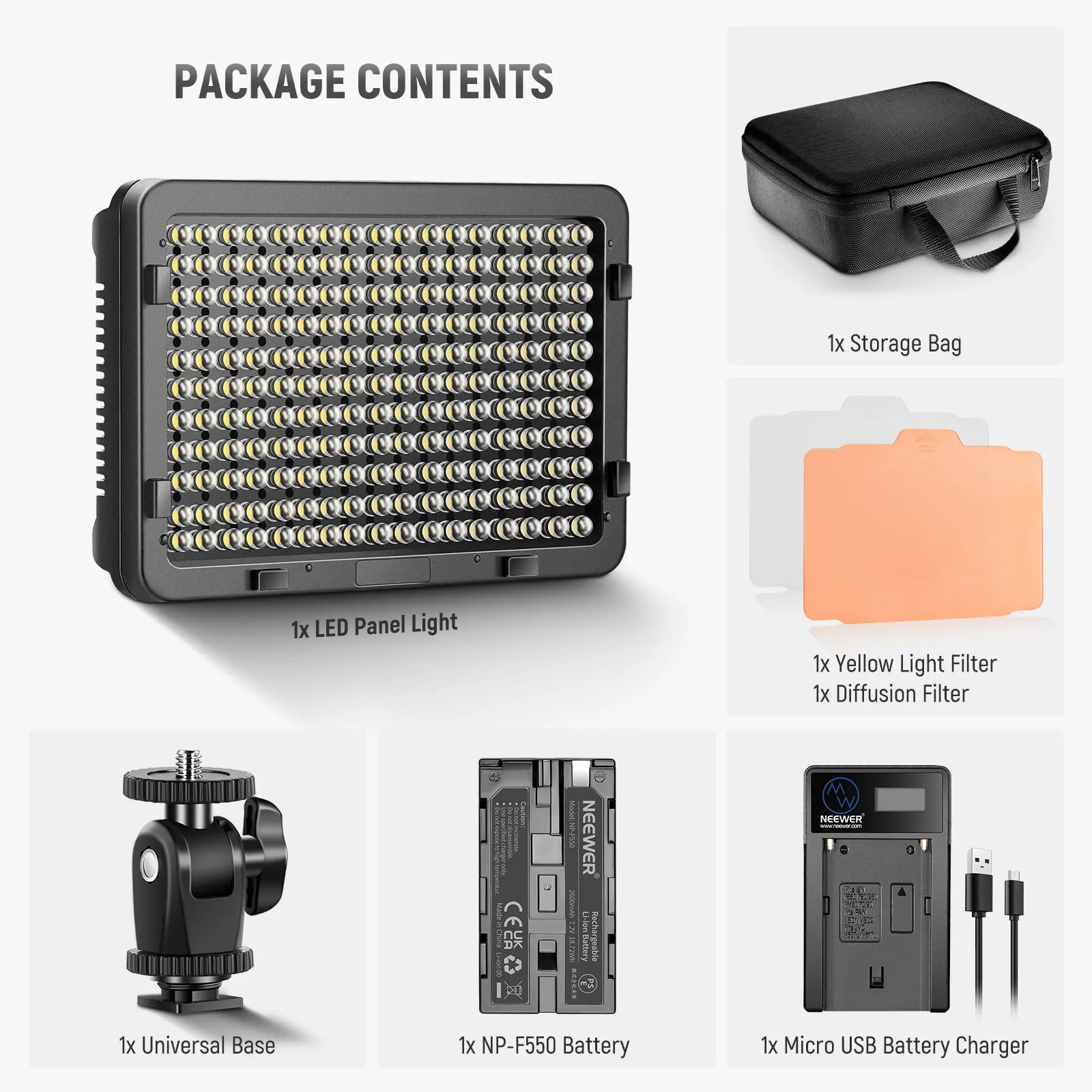 NEEWER 176S Bi-Color LED Panel Light Kit