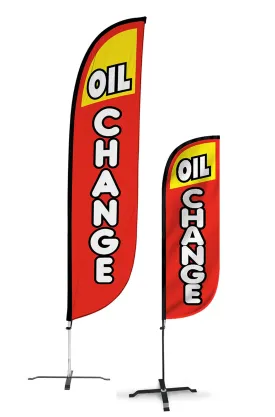 Oil Change Feather Flag