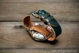 One piece Shell Cordovan watch strap. Handmade in Finland, 10-26 mm.