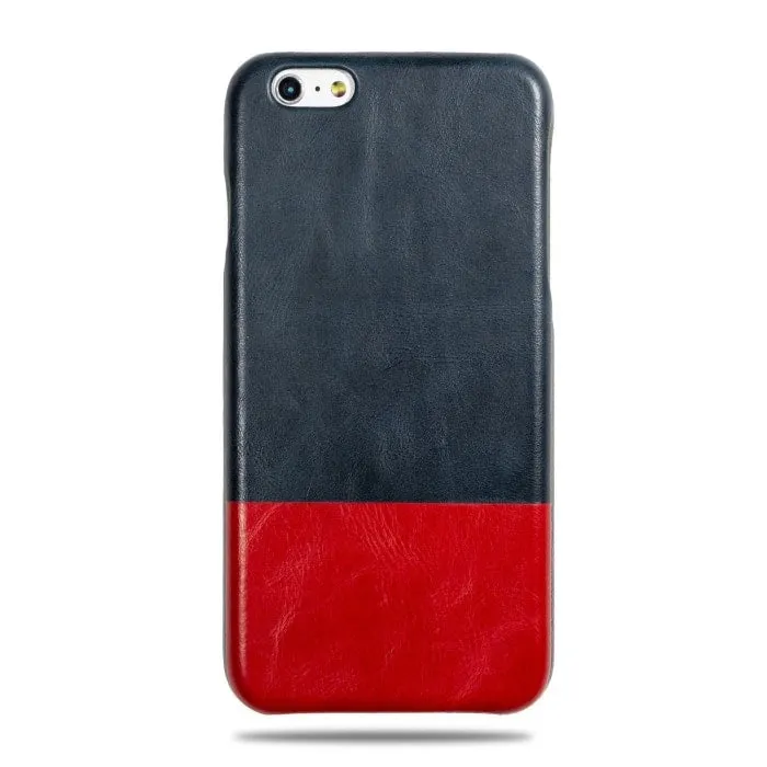 Peacock Blue & Crimson Red iPhone 6 Plus / iPhone 6s Plus Leather Case