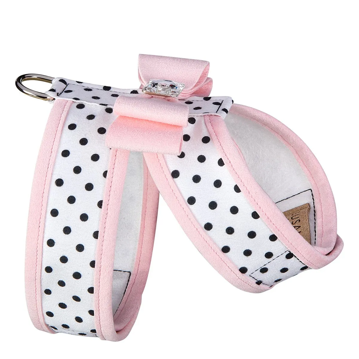 Puppy Pink Big Bow Tinkie Harness with Puppy Pink Trim