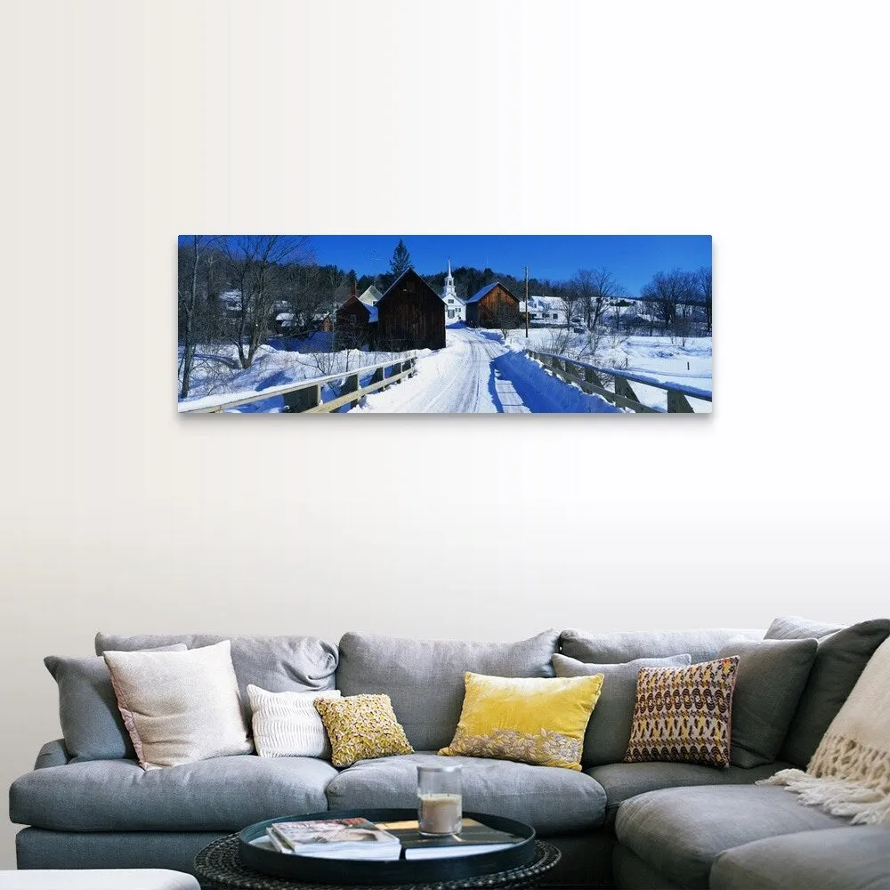 " Winter Waits River VT" Canvas Wall Art