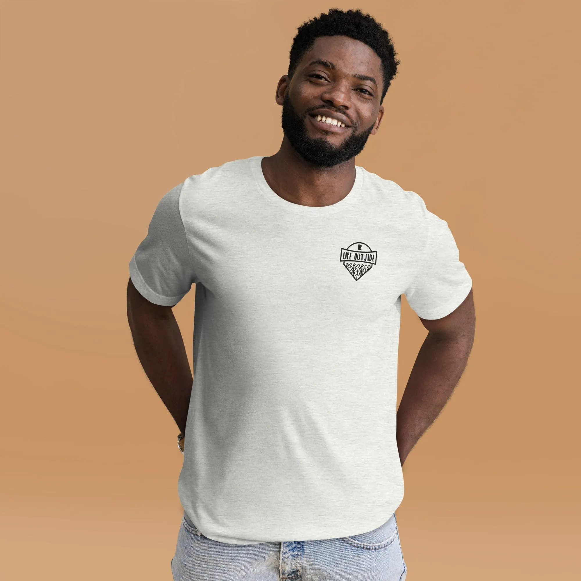 "Life Outside" Minnesota Adventure Embroidered Unisex T-Shirt