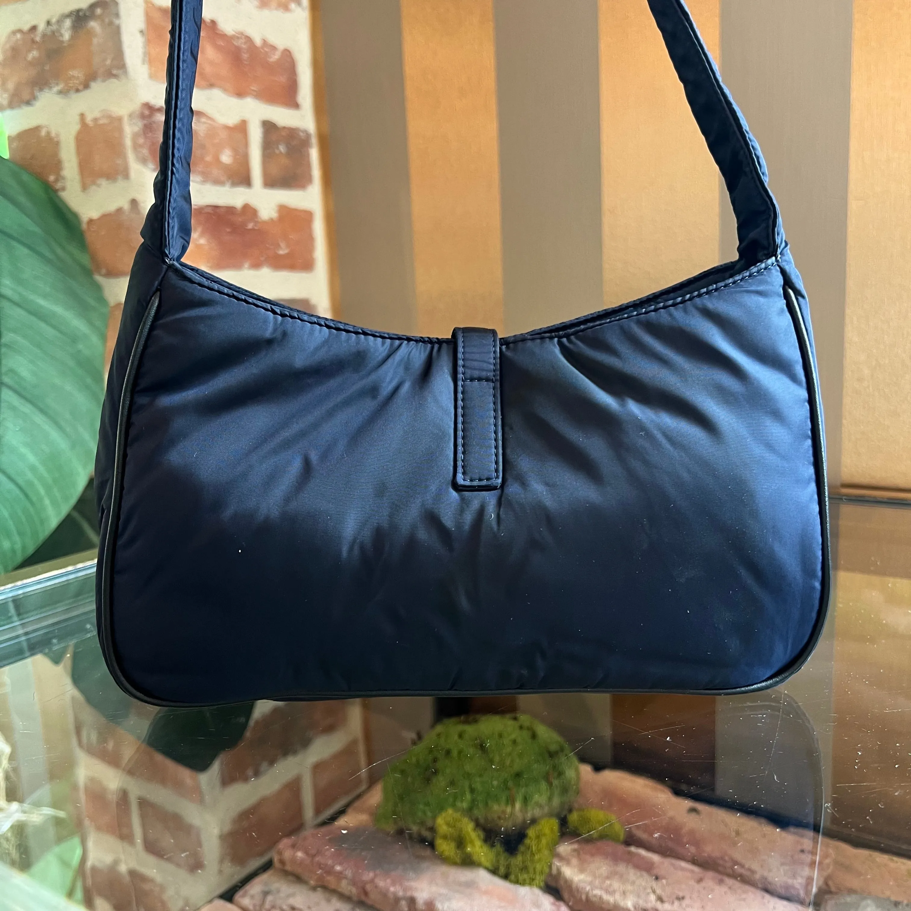 SAINT LAURENT  Navy Blue Econyl Nylon Le 5 A 7 Hobo