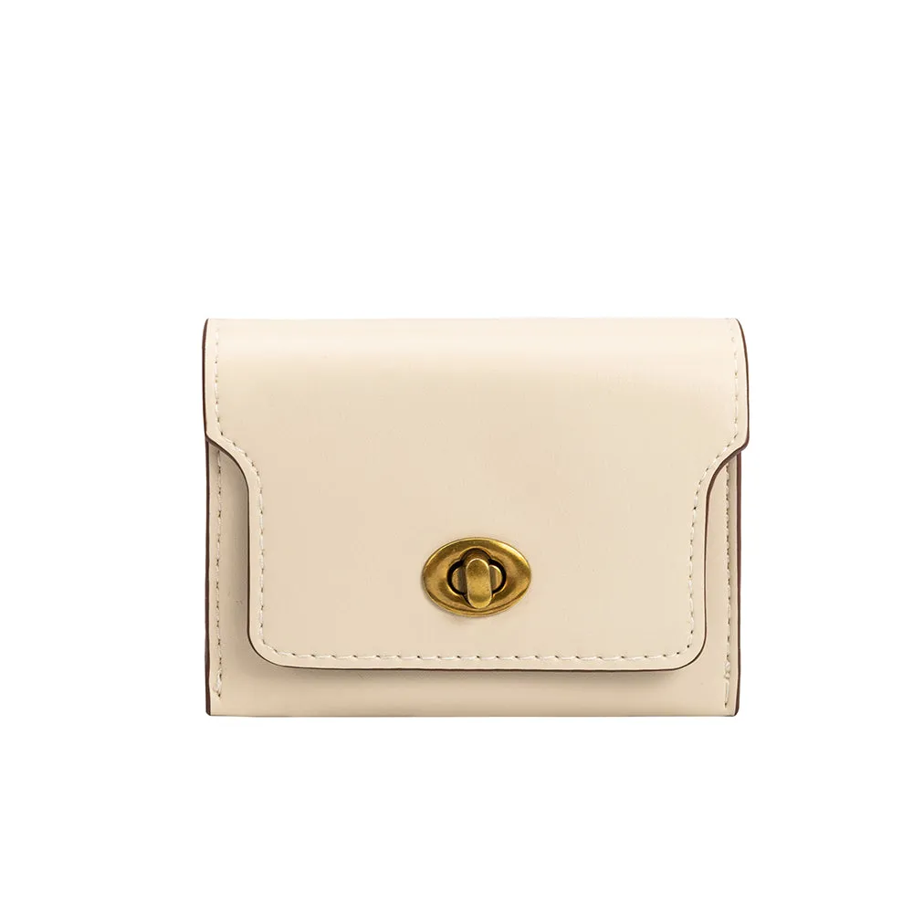 Tara Ivory Vegan Card Case Wallet