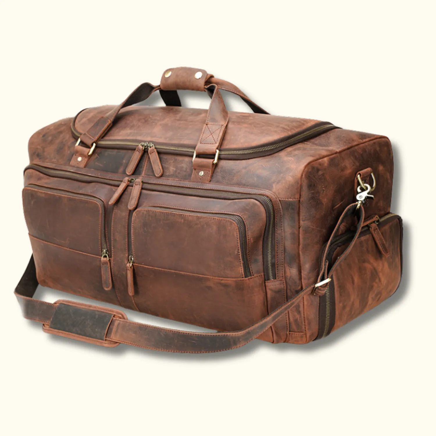 The Homesteader - Western Luxury Leather Duffel Bag