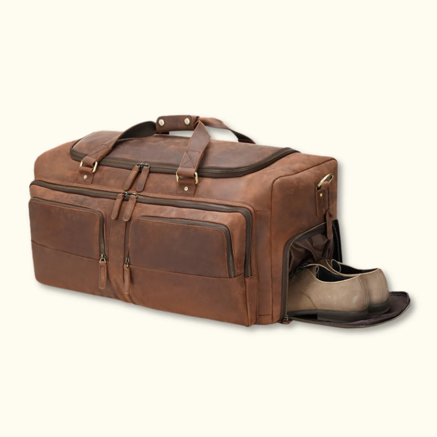 The Homesteader - Western Luxury Leather Duffel Bag