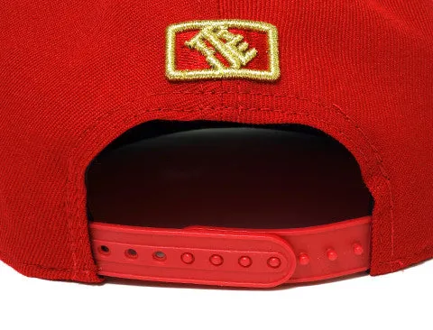 True Logo New Era Snapback Cap Red/Gold