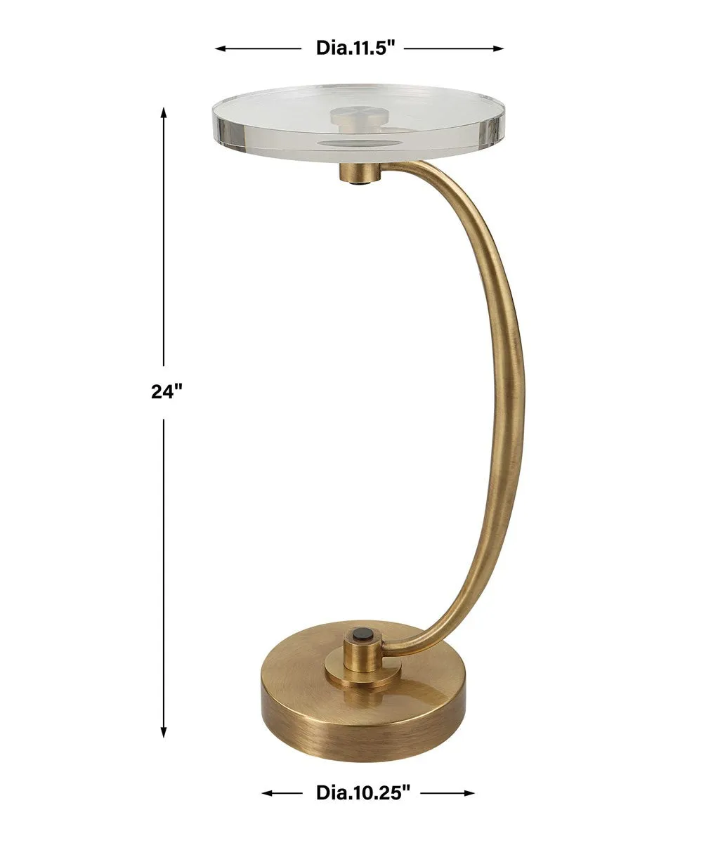 Waveney 12" Brass  Drink Accent Table