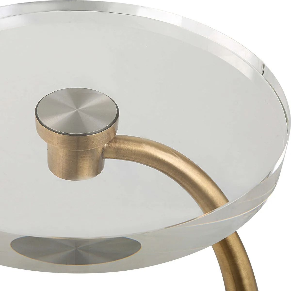 Waveney 12" Brass  Drink Accent Table