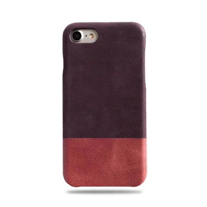 Wine Purple & Rosewood Pink iPhone SE 2 (2020) / iPhone 8 / iPhone 7 Leather Case